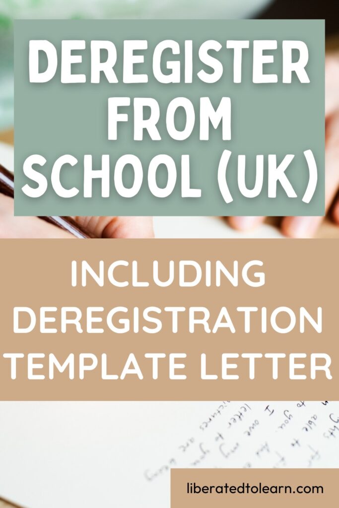 how to deregister your child from school UK