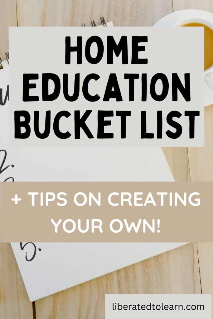 home education bucket list