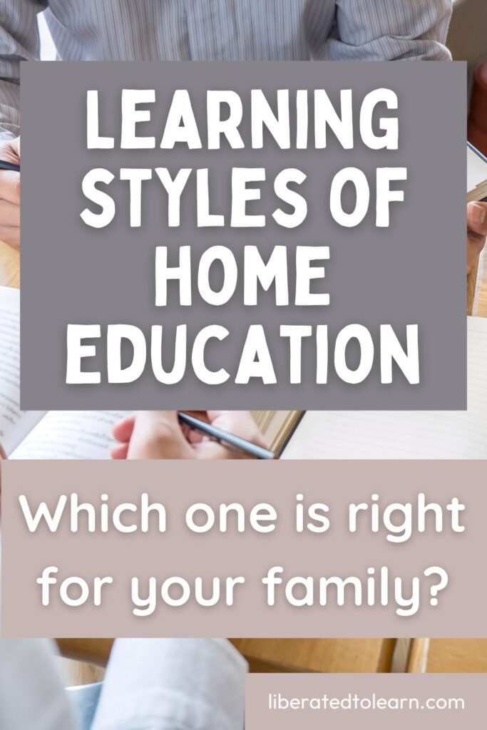 learning styles of home education
